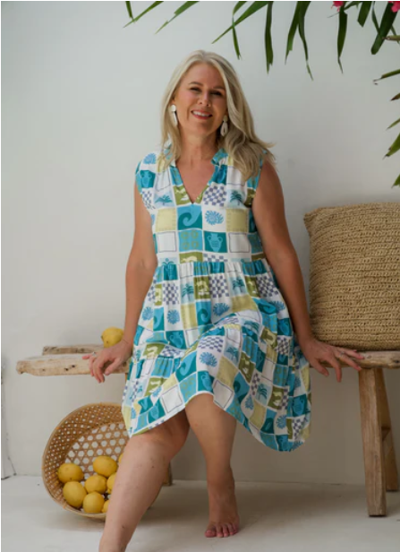 Mexicali Green Maggie Dress