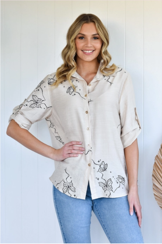 Whisperwing Top - Beige