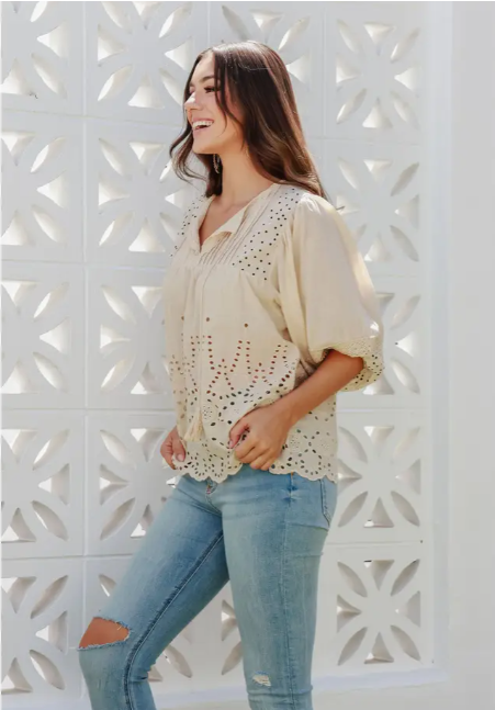 Desert Lace Top - Beige