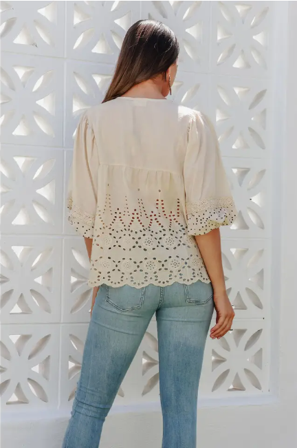 Desert Lace Top - Beige