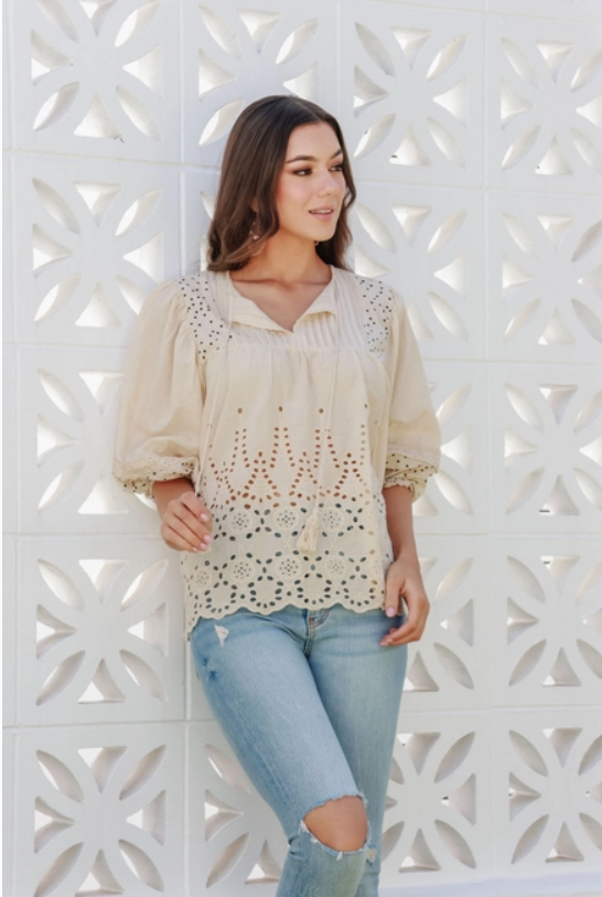 Desert Lace Top - Beige