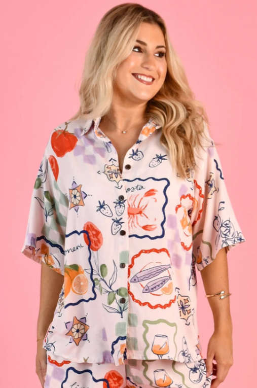 Positano Picnic Soft Pink - Shirt