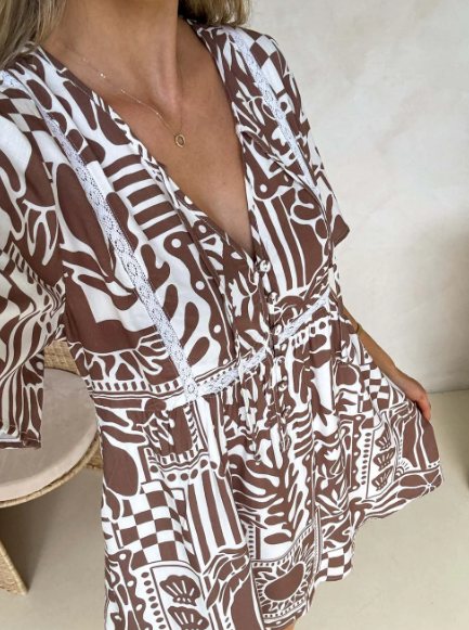 Sienna Dress | Truffle Print