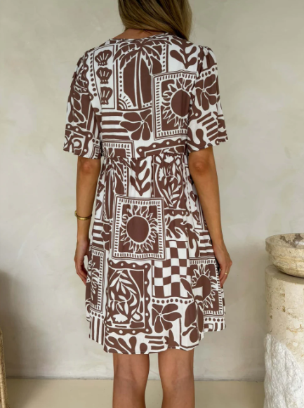 Sienna Dress | Truffle Print