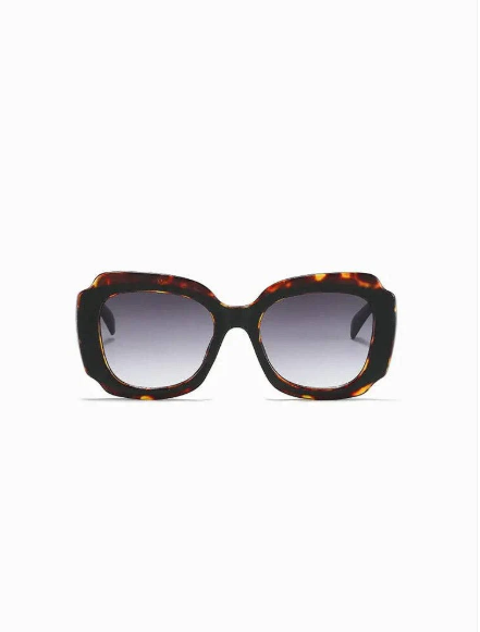 Sunglasses - Como - Leopard with Grey Fade