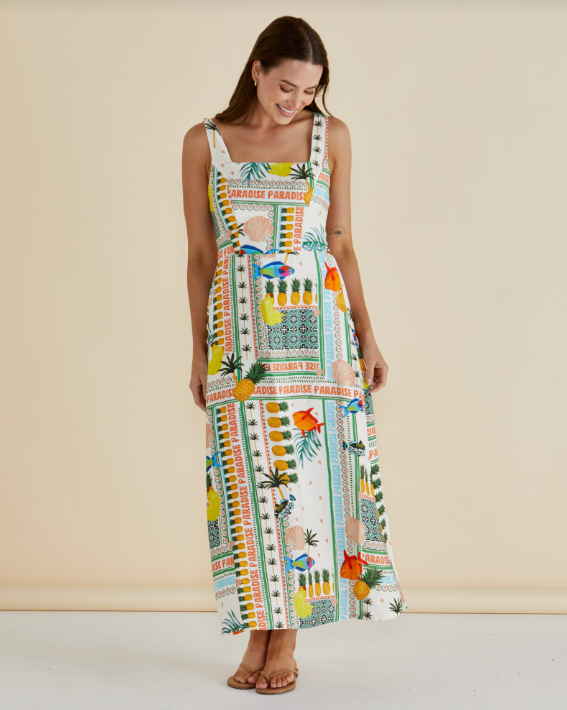 Tegan Midi Dress | Paradise Print