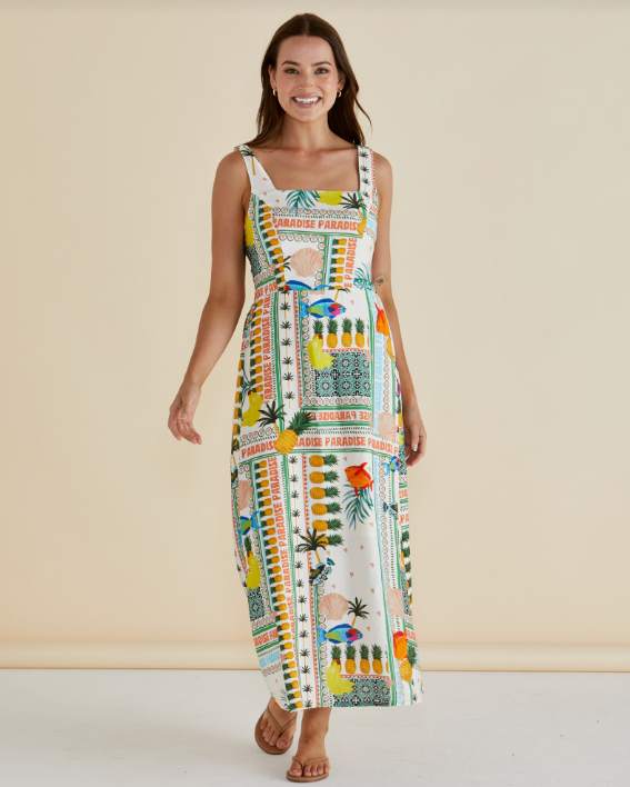 Tegan Midi Dress | Paradise Print