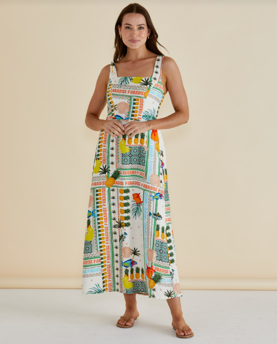 Tegan Midi Dress | Paradise Print