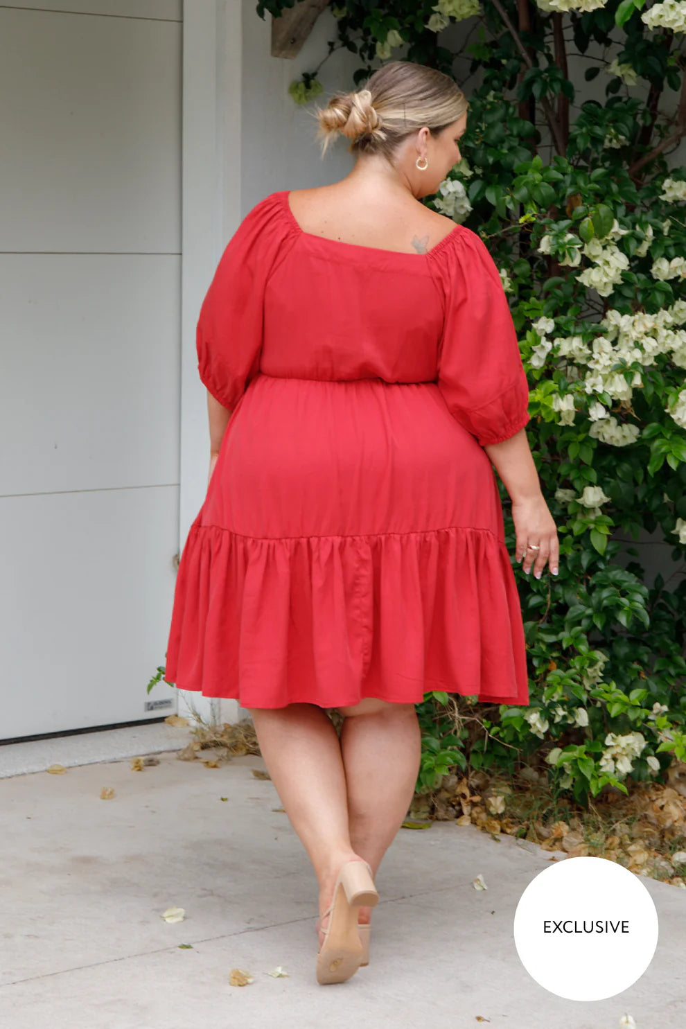 Tilly Dress in Cherry Red