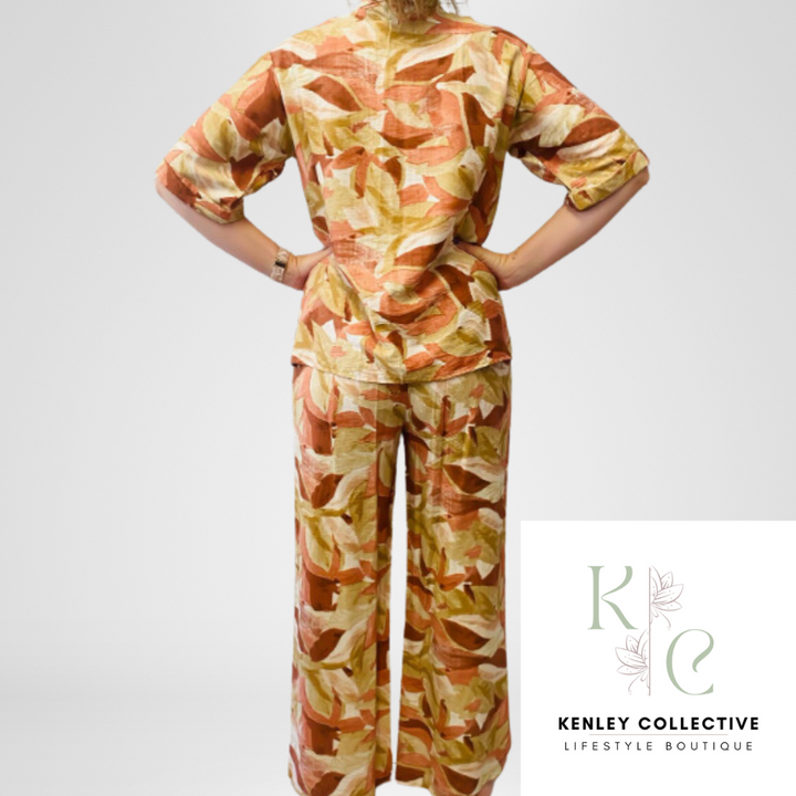 Abstract Rust Pant - Pants