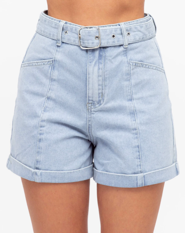 Tailored Denim Short - Light Washed Denim