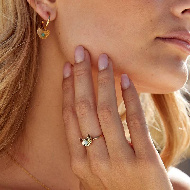 Wild Heart Ring | Gold with Green Amazonite