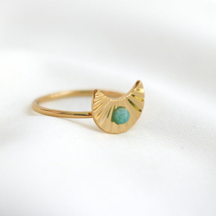 Wild Heart Ring | Gold with Green Amazonite