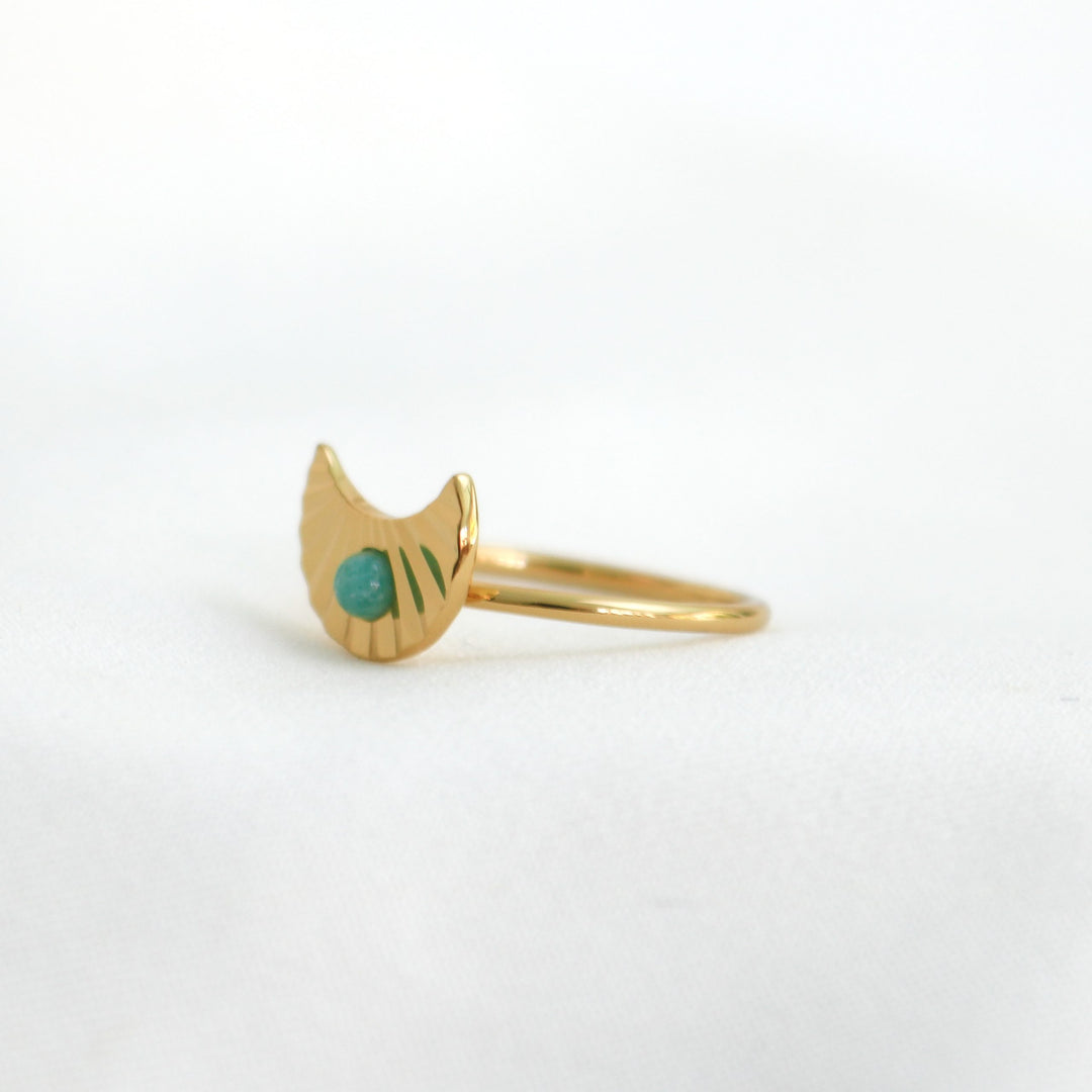 Wild Heart Ring | Gold with Green Amazonite