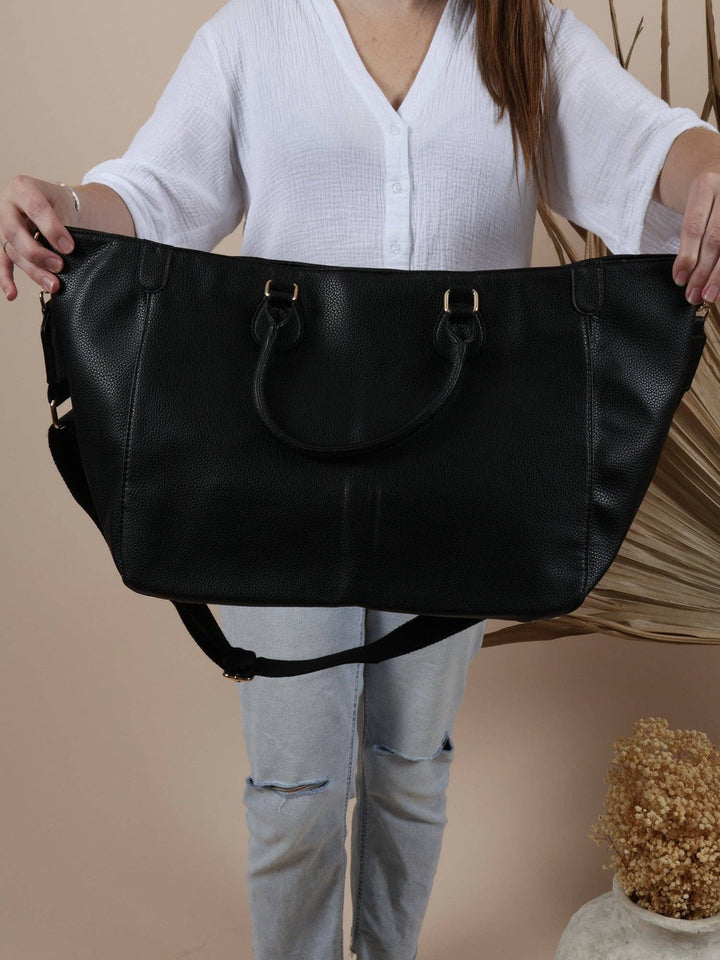 Los Angeles Oversized Tote Bag - Black