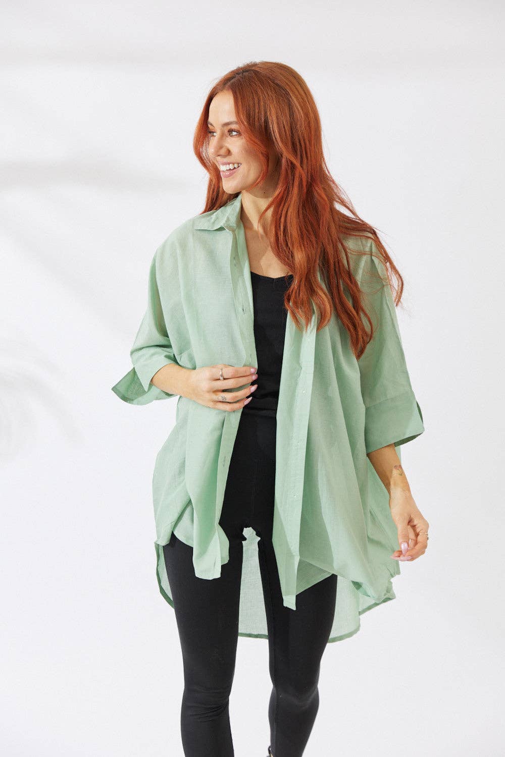 Noosa Shirt - Sage Green