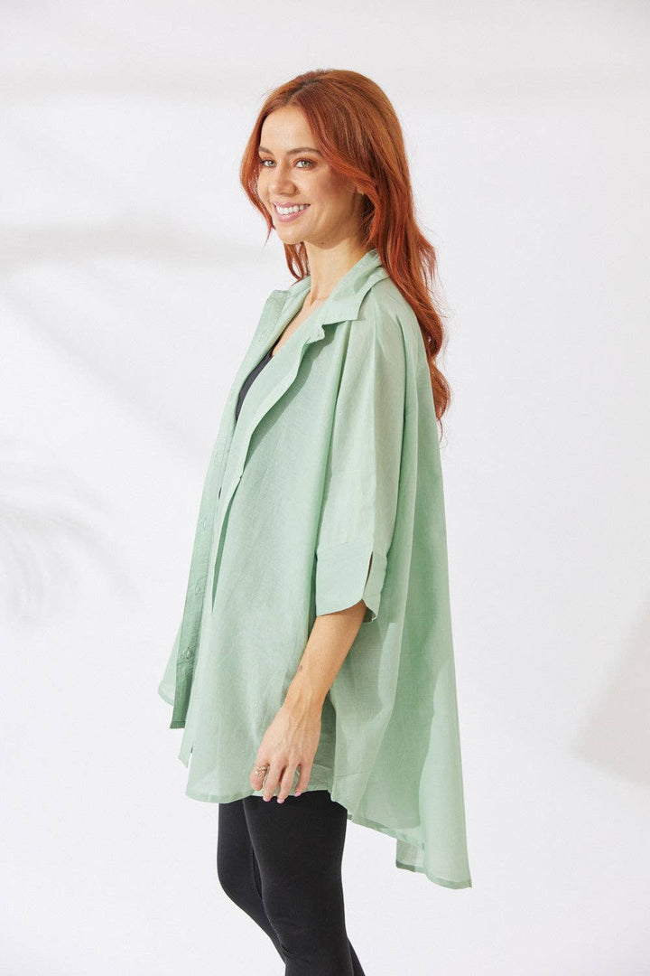 Noosa Shirt - Sage Green