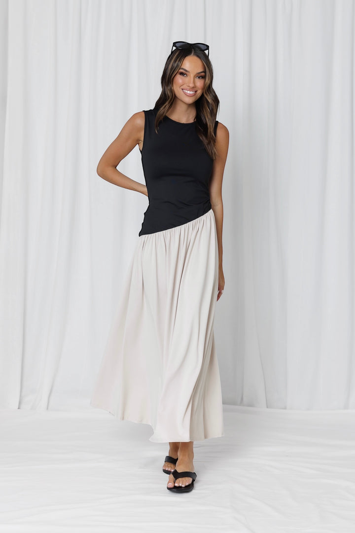 Celeste Dress | Black & Nude