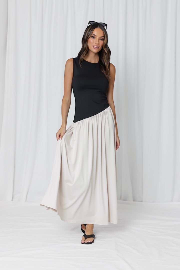 Celeste Dress | Black & Nude