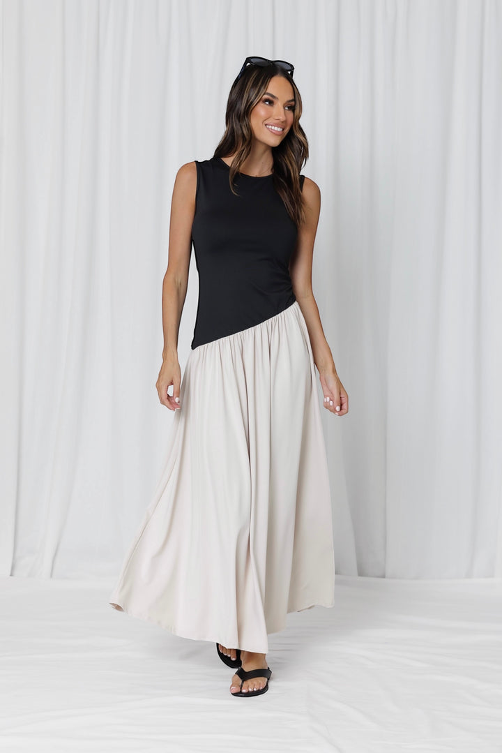 Celeste Dress | Black & Nude