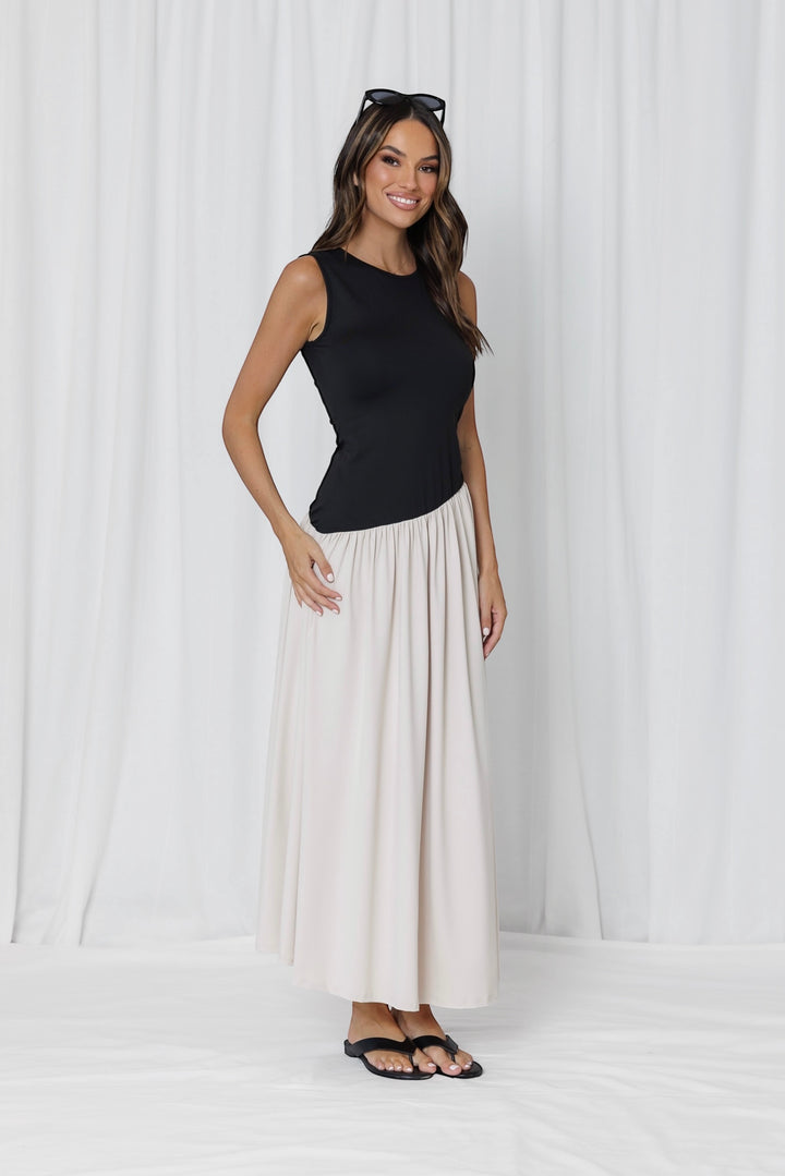 Celeste Dress | Black & Nude